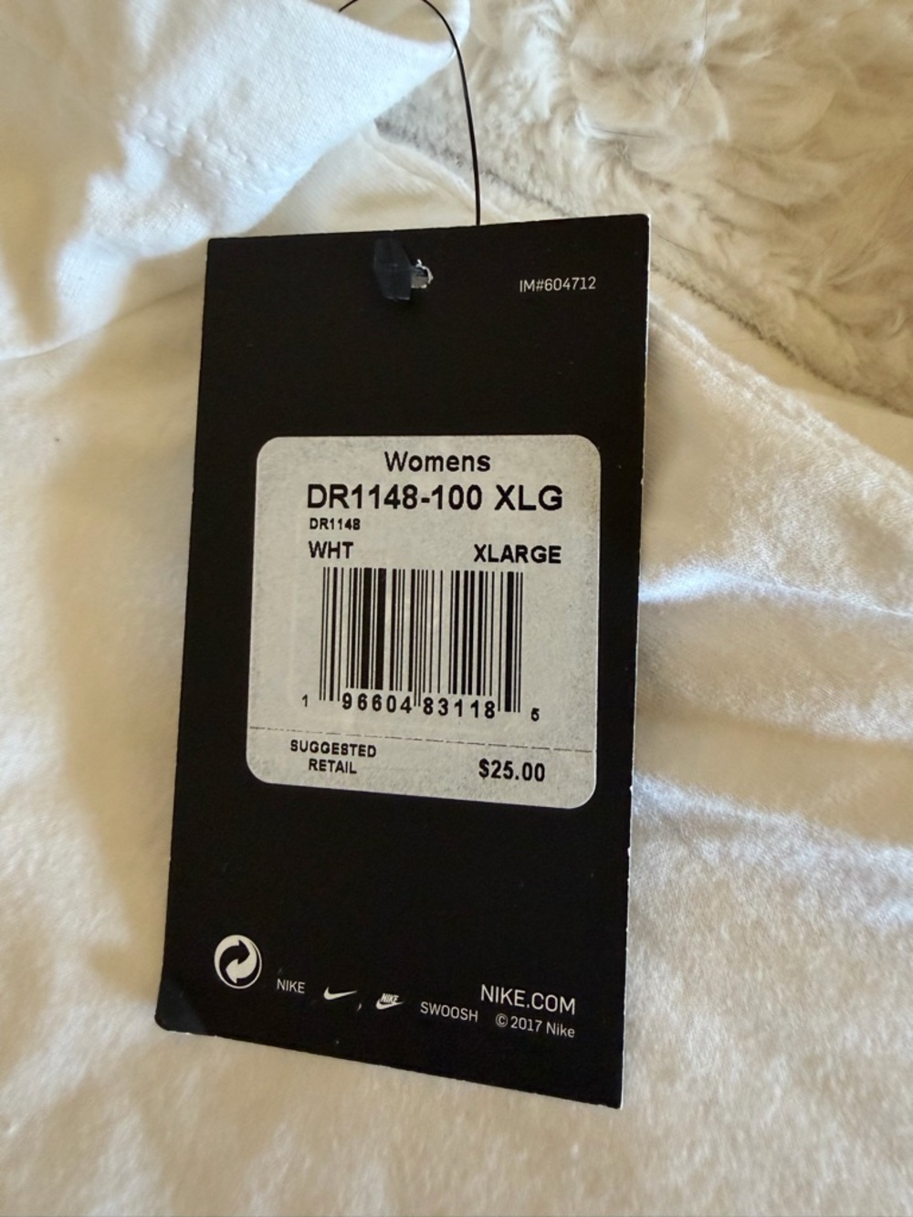 Nike White Tee with Black Tag Detail - Picture 3 of 3